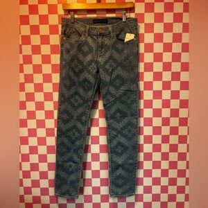 Rock & Republic Blue Slim Fit Geometric Jeans